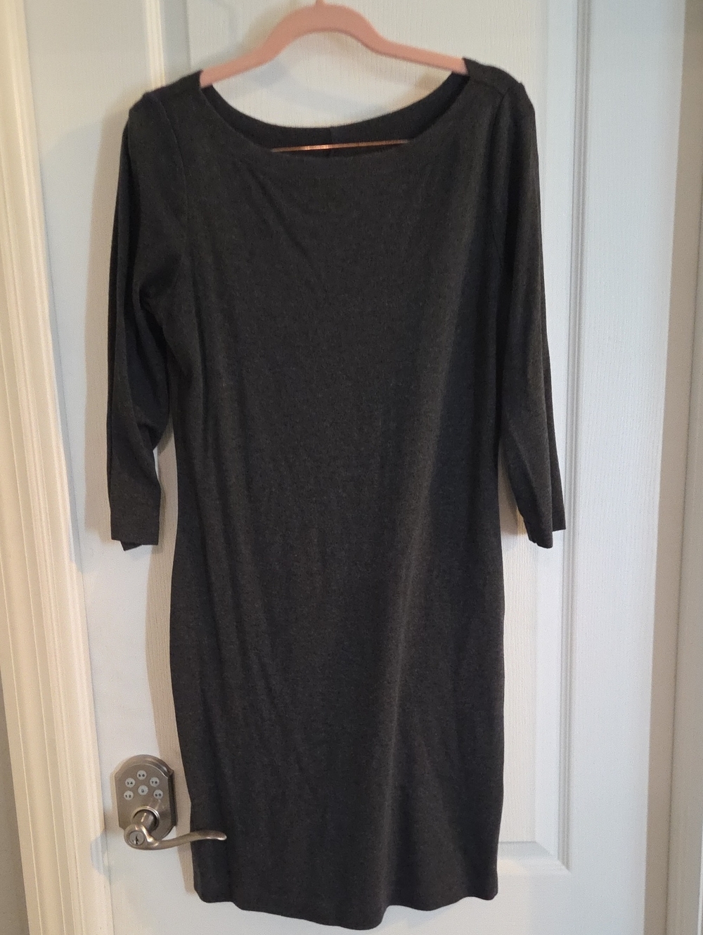 GAP Charcoal Gray Boatneck Midi Dress